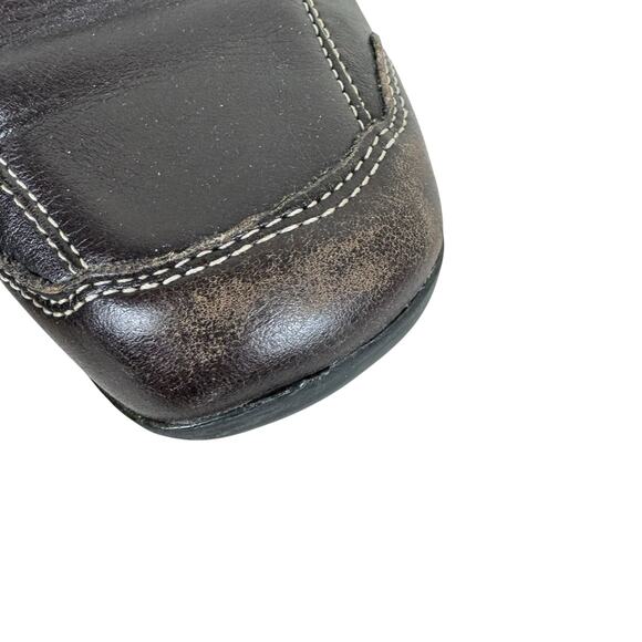 Natural Soul By Naturalizer Brown Leather Rubber Sole Slip On Loafers Women's 8 - Picture 4 of 6